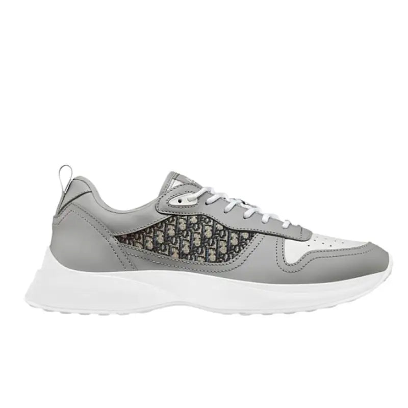 Dior B25 Oblique grijs leer wit