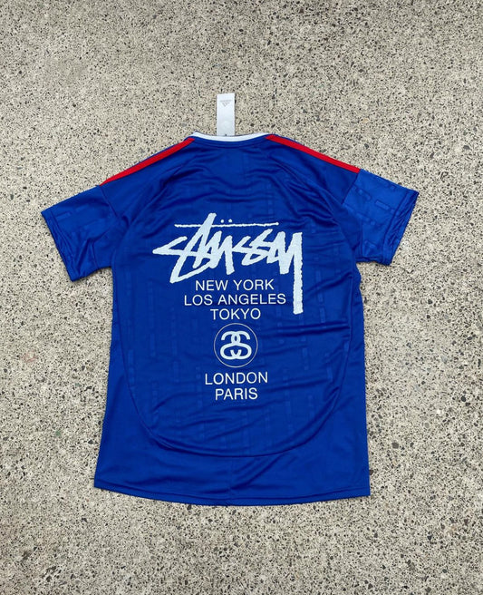 ITALIË X STUSSY - JERSEY BLAUW