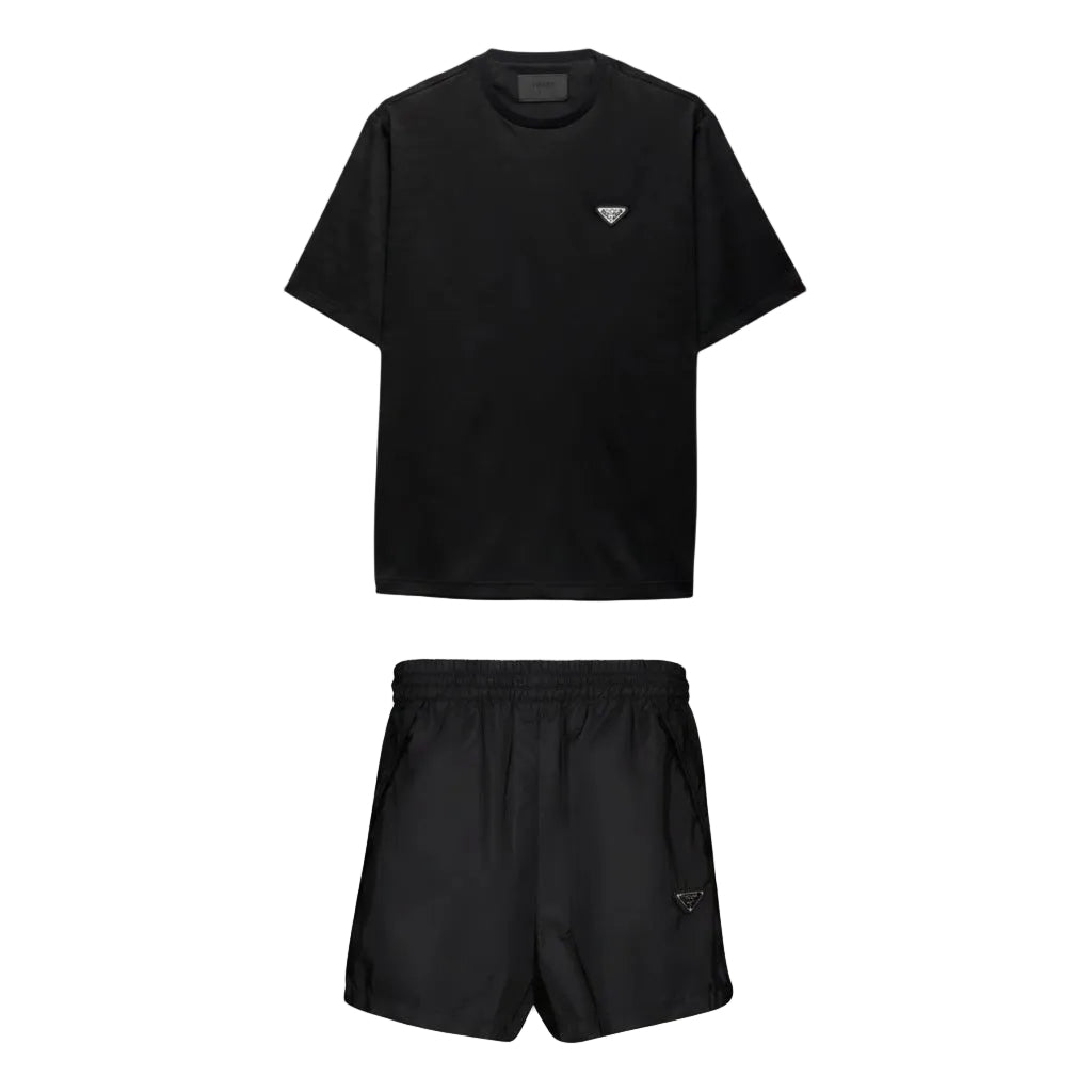 Prada Triangle Logo T-Shirt & Shorts Set