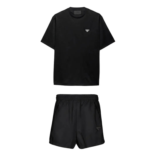 Prada Triangle Logo T-Shirt & Shorts Set